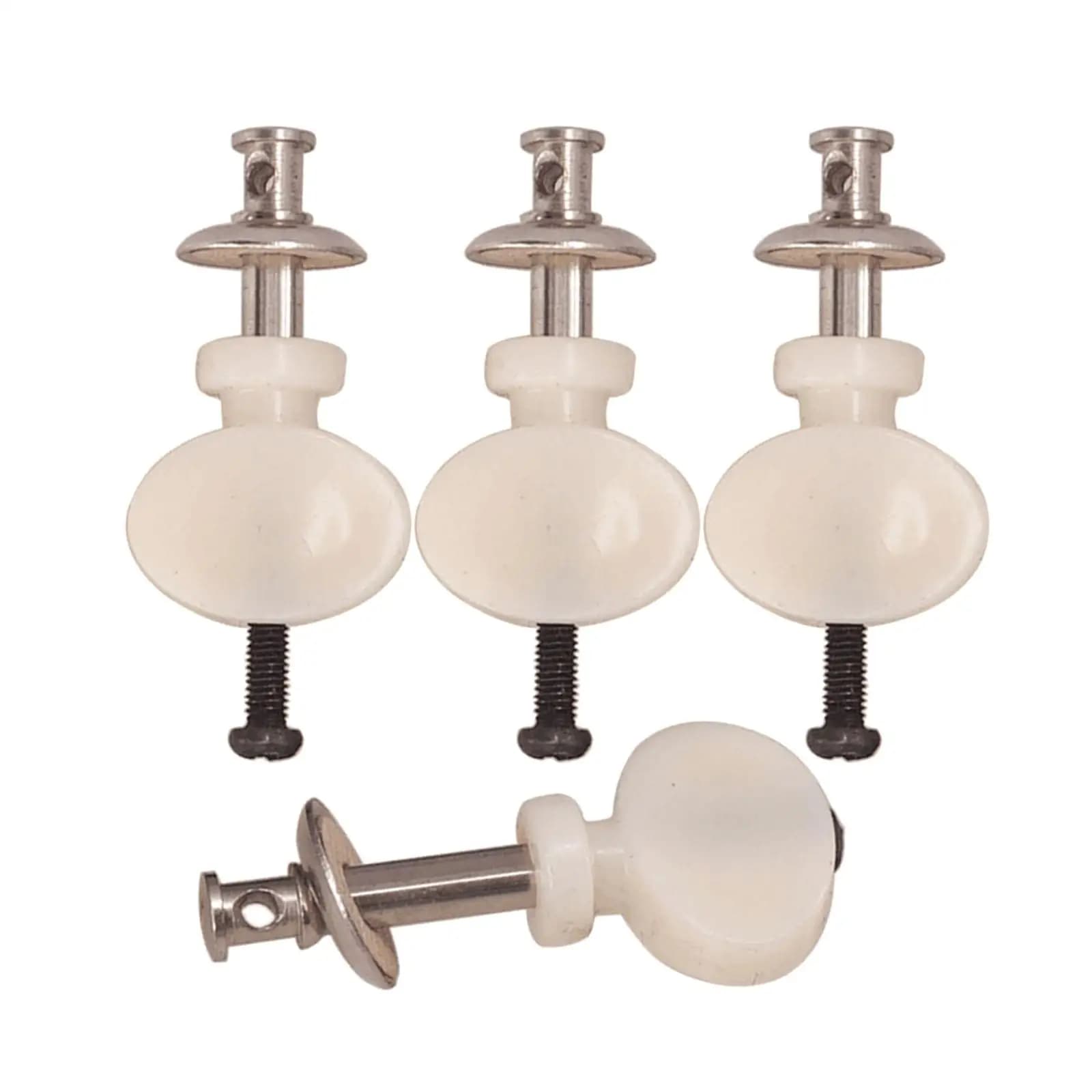Ukulele Tuner Peg Machines Chrome Cream Button Replacement Parts for Mini Guitar or Ukulele
