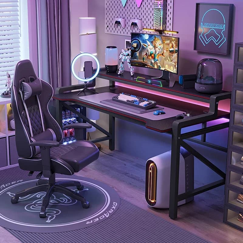 Gaming Study Computer Desks Mouse Pad Monitor Stand Storage Console Pc Notebook Wall Table Table Escritorios Trendy Furniture