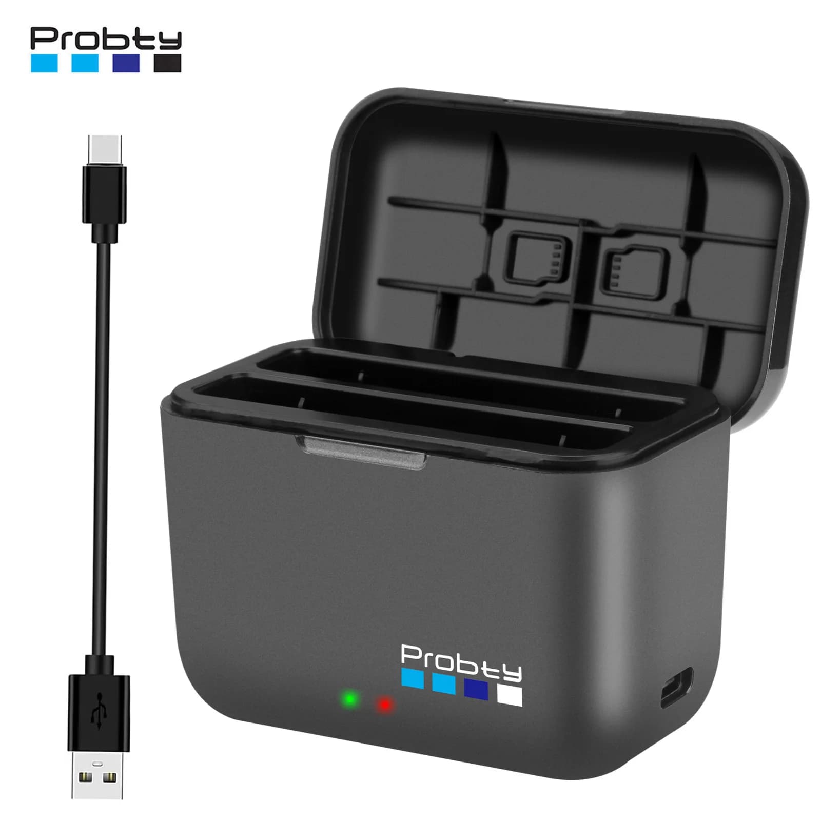 Scatola di ricarica della batteria a doppio canale per Insta360 X4 Hub del caricatore della custodia di ricarica rapida per accessori per fotocamere Insta360 X4