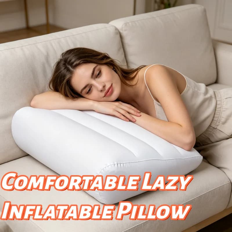 Cuscino Gonfiabile Portatile Multifunzionale per Supporto Lombare, Comodo Cuscino ad Aria Gonfiabile per Uso Interno ed Esterno
