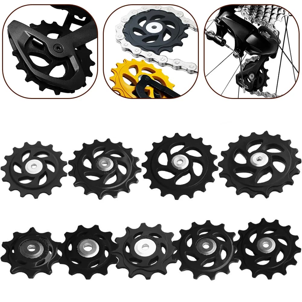10T 11T 12T 13T 14T 15T 16T 17T 18T Cuscinetto Ruota Guida Posteriore Della Bicicletta Bici Da Strada Posteriore Mech Deragliatore Puleggia Rullo Per Il Kit di Riparazione