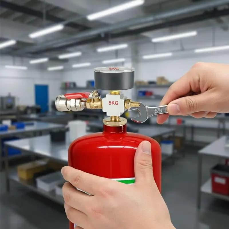 PCP Small Air Tank Pressure Adapter Durable Fire Extinguisher Conversion Kit for Efficient High Pressure Pumping Tasks