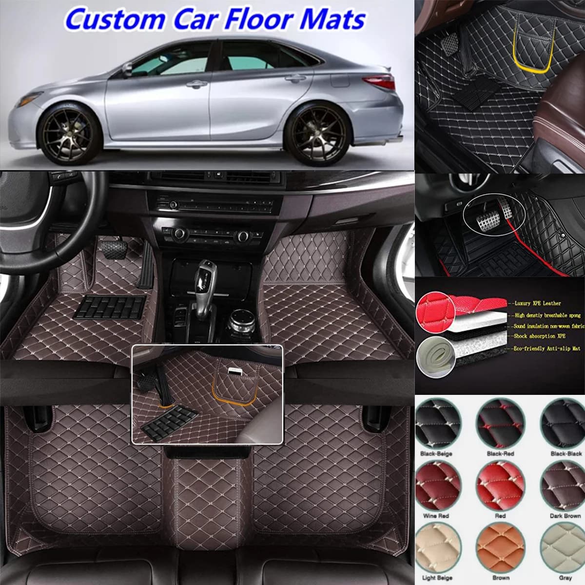 Personalized car mats for Lexus LS350 LS400 LS430 LS460 LS500 LS500h LS600h Car mats Piede Coche Accessories
