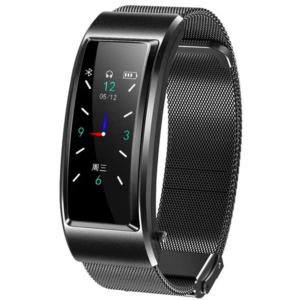 Smart Bluetooth Chiama Auricolare Bracciale Frequenza cardiaca Salute Monitoraggio del sonno Orologio sportivo Auricolare wireless Smartwatch Bracciale USB