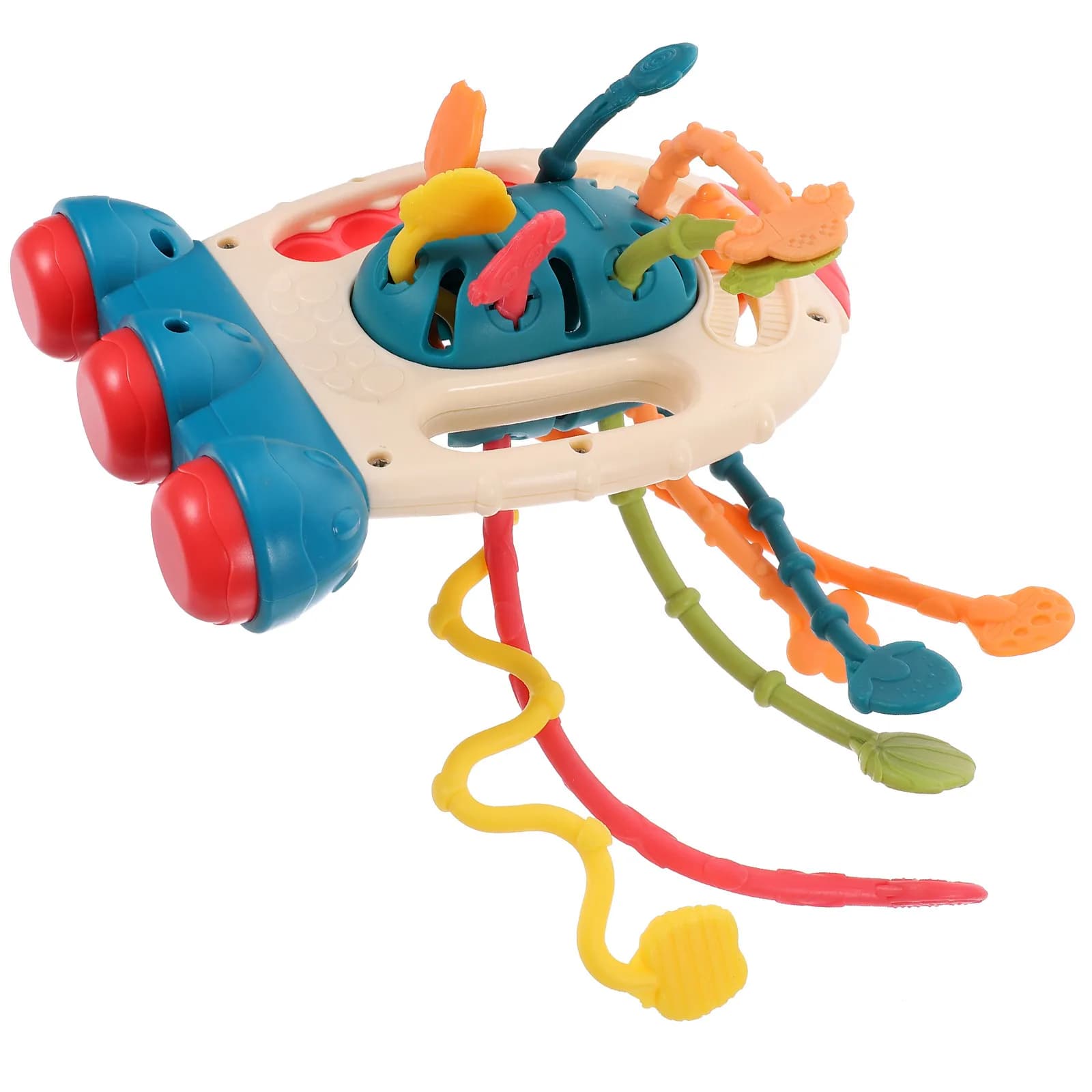 Massaggiagengive in Silicone con Cordino, Giocattolo Interattivo Sensoriale per Bambini, Educativo per lo Sviluppo Sensoriale del Neonato, Essenziale per Viaggi