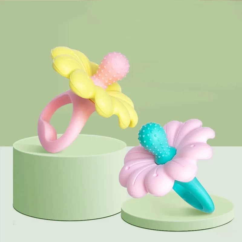 Simpatico fiore a forma di morbido silicone ciuccio massaggiagengive ABDL bambino adulto grande formato cosplay massaggiagengive giocattolo COS regalo del partito