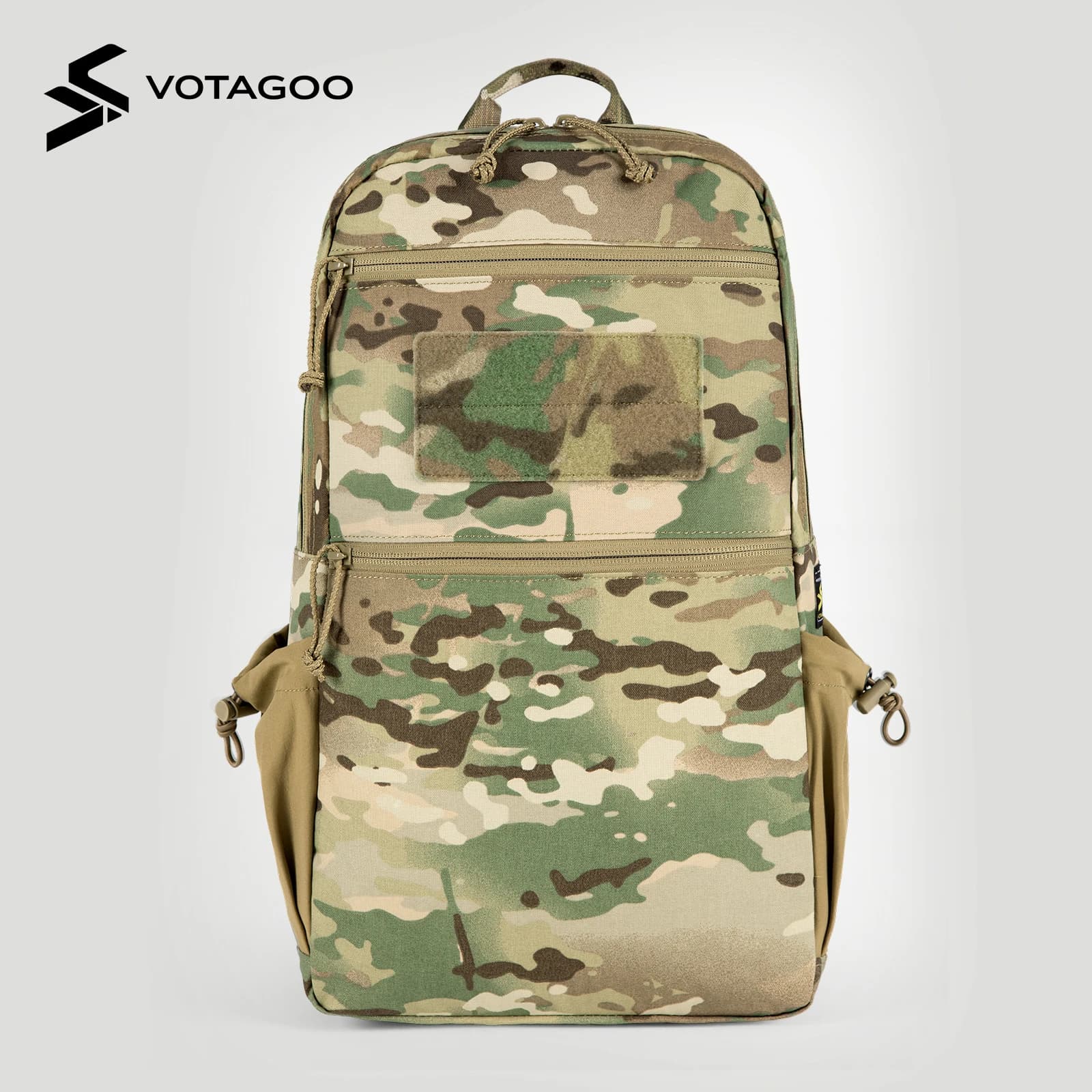 Zaino tattico VOTAGOO con struttura in carbonio, zaino da 15 litri, confezione resistente all'acqua durevole 500D con custodia per laptop da 16 pollici multipla