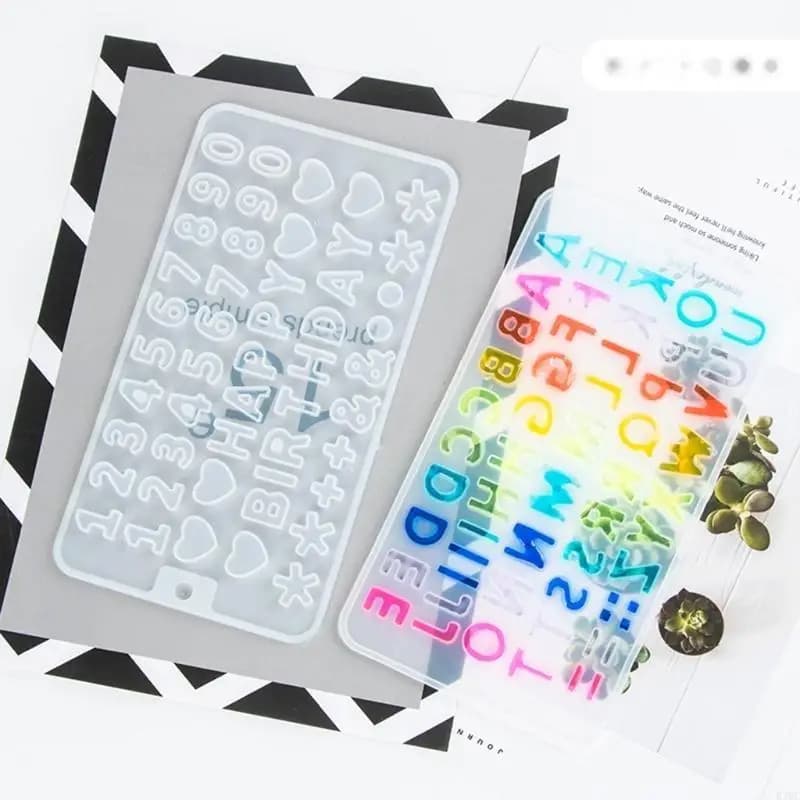 R3mc Lettere inglesi fatte a mano in silicone stampo fai -da -te argilla argilla UV stampo epossidico