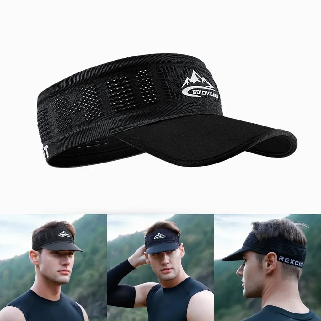 Breathable Anti-UV Summer Hat with Vacuum visor, for Tennis, Golf, Baseball, Race, Fast drying, sweat absorber
