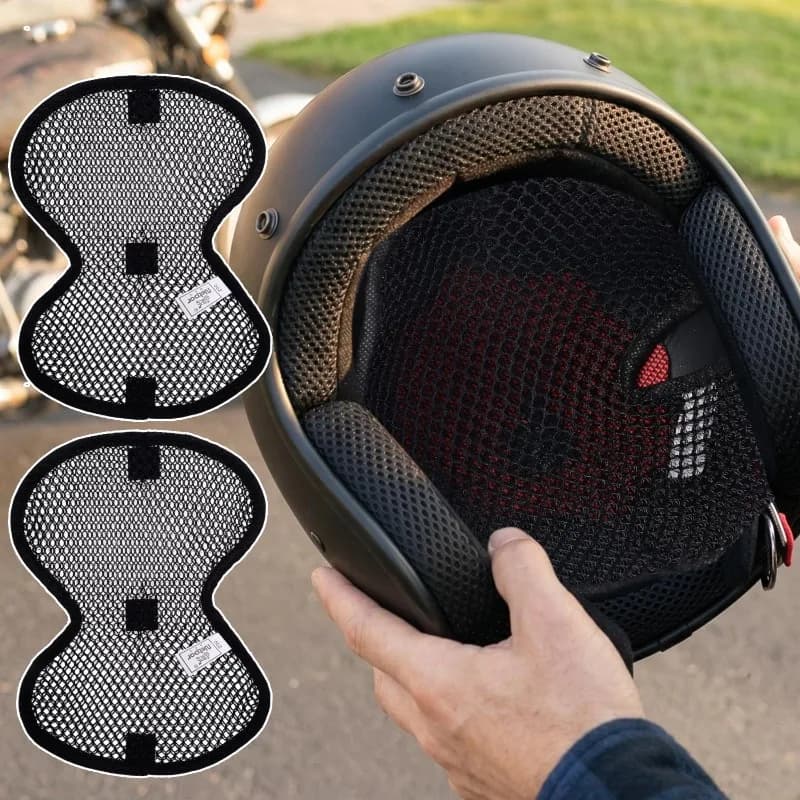 1/2 Pezzi Imbottitura Traspirante per Casco Moto, Asciugatura Rapida, Assorbimento del Sudore, Cuscinetto Isolante per Casco