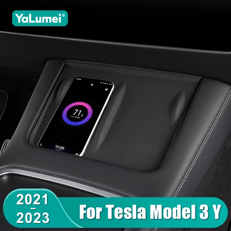 Per Tesla Model Y 2021 2022 2023 2024 e Model 3 2021 2022 2023: Tappetino Antiscivolo in Silicone per Ricarica Wireless del Telefono, Accessori