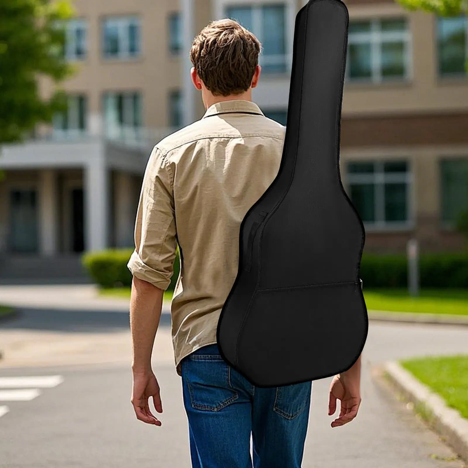 Custodia per chitarra, borsa a tracolla per ukulele, porta accessori, custodia protettiva, accessori neri per chitarra elettrica