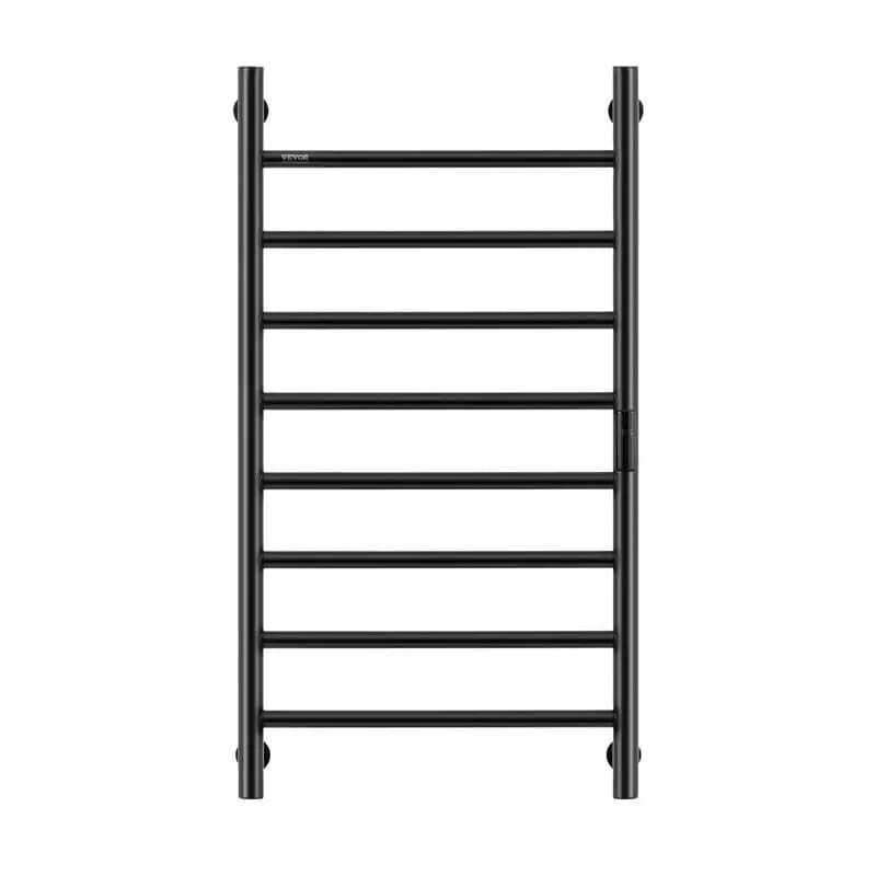 8 Bars Towel Warmer Rack Wall Mounted Heated Towel Rack for Bathroom Black