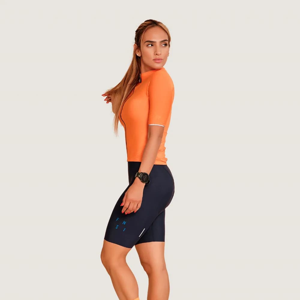 Fn Women's Knit From Cycling Set Summer Short Sleeves Pantalons With Bretelle Colombia Road Bike Clothing Triathlon Mtb Uniform Cycling