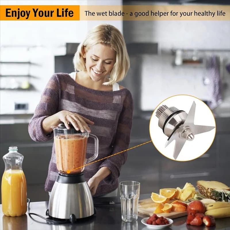 B98A-Stainless steel blades with wet blade for blender compatible with 5200 series mixer