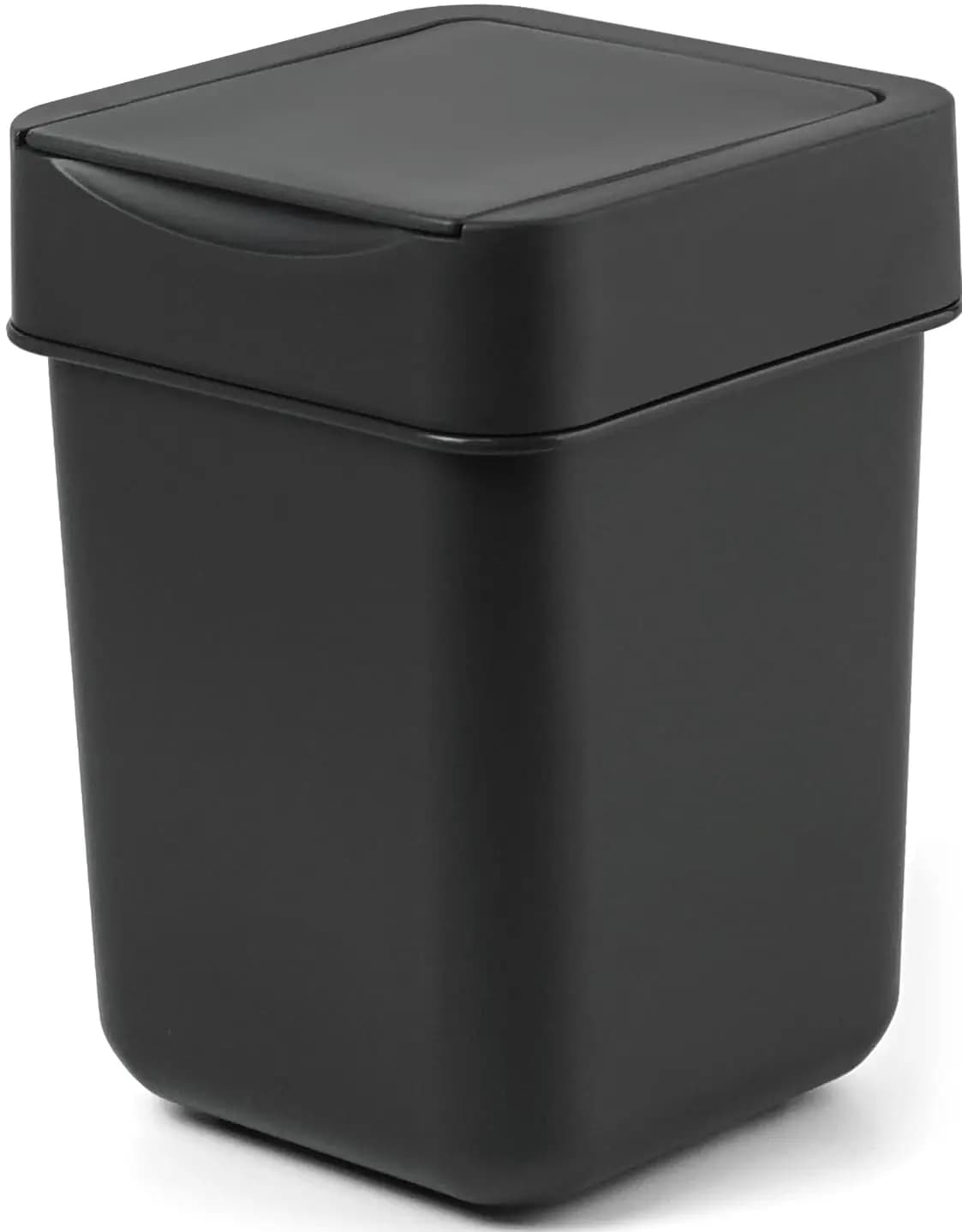 Mini Cestino per Rifiuti, 2 Litri/0,5 Galloni, Cestino Compatto per Scrivania, Bancone, Bagno - Nero