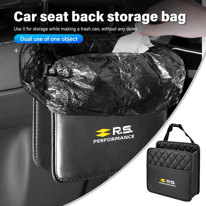 For Renault 1PC Car Seat Back Storage Box Organizer Multifunction Auto Bag Clio Arkana Captur Twingo Talisman RS Logan Duster