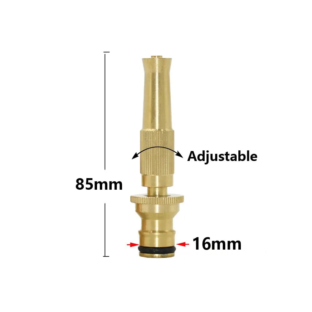 Brass Sprayers for Pipes, High Pressure Gripper, Adjustable Water Guns for Washing Cars and Garden Irrigation