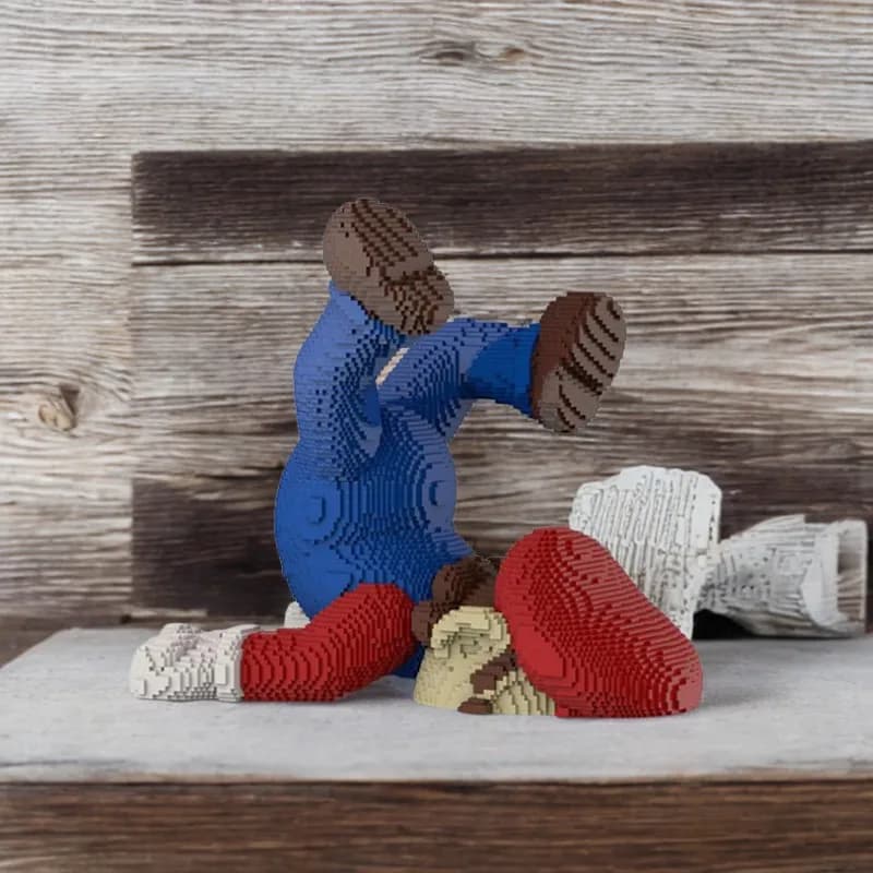 Blocchi di costruzione modello pianta faccia idraulica italiana – Scultura modulare da 2398 pezzi – Regalo di compleanno perfetto per i fan della cultura pop