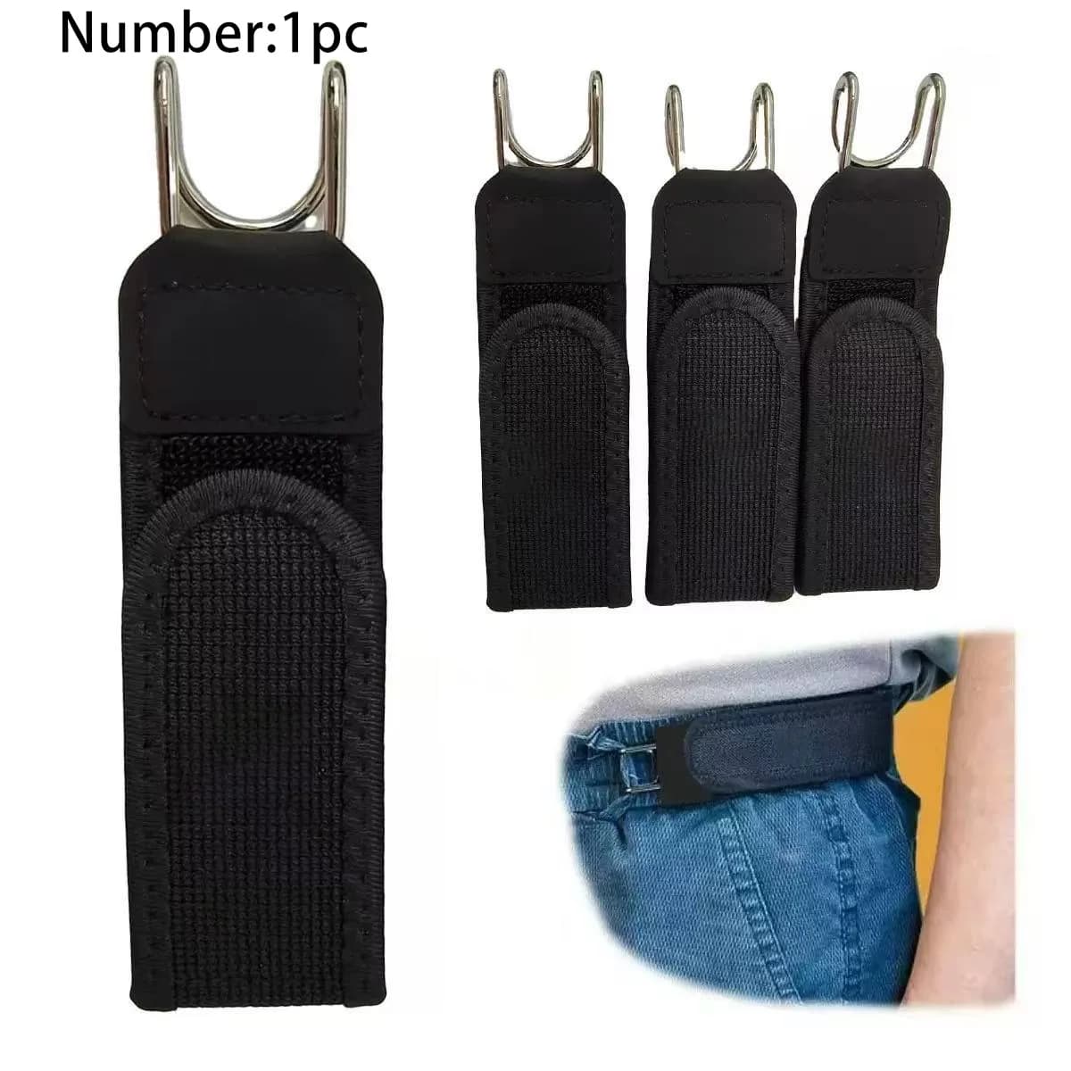 Cintura Elastica Portatile Unisex con Chiusura in Velcro Regolabile e Fibbia in Metallo