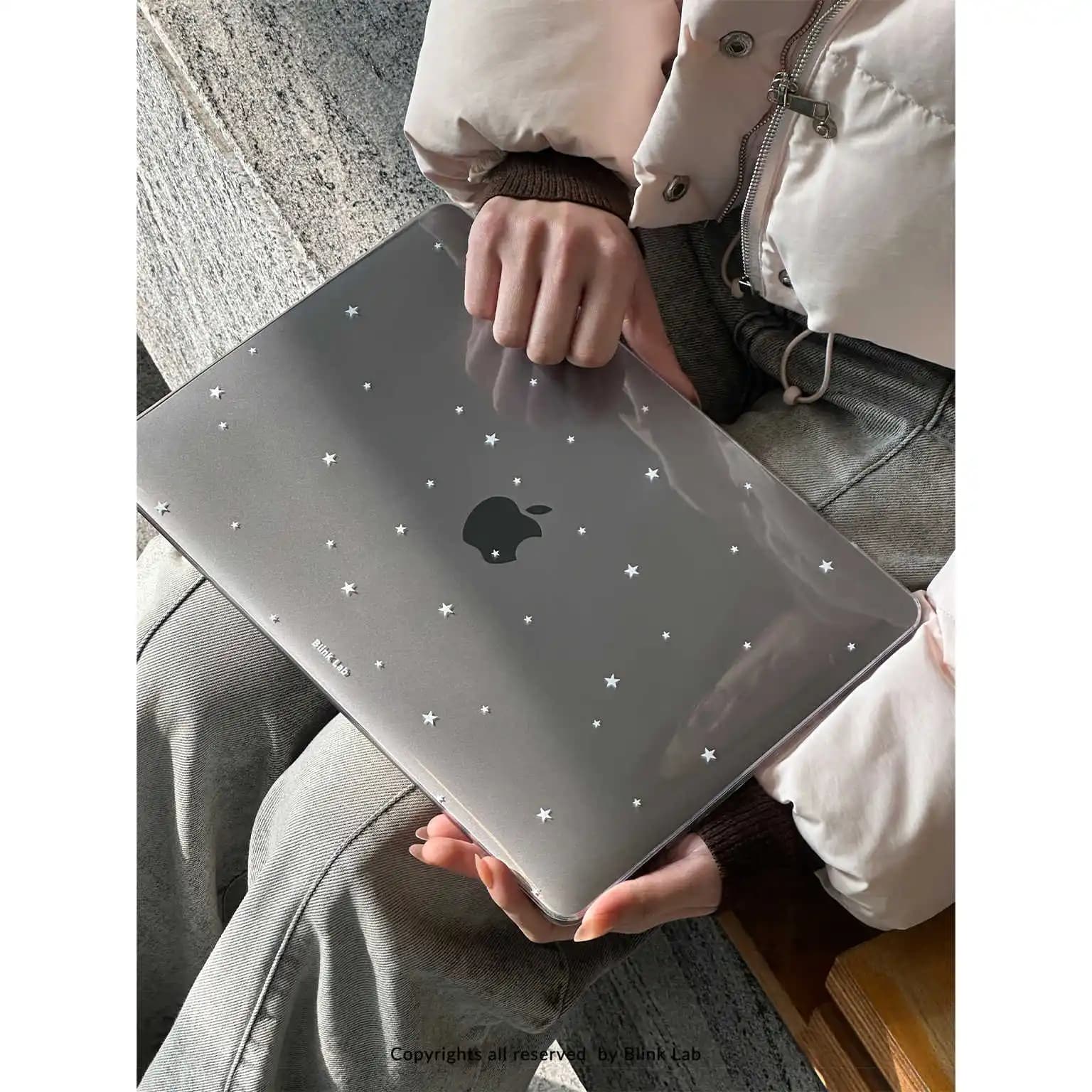 Custodia rigida trasparente bianca StarCase per MacBook Neo 13 2026 Air 15 M4 M3 e MacBook Pro 14 M1 M2 M5 16 - Accessori