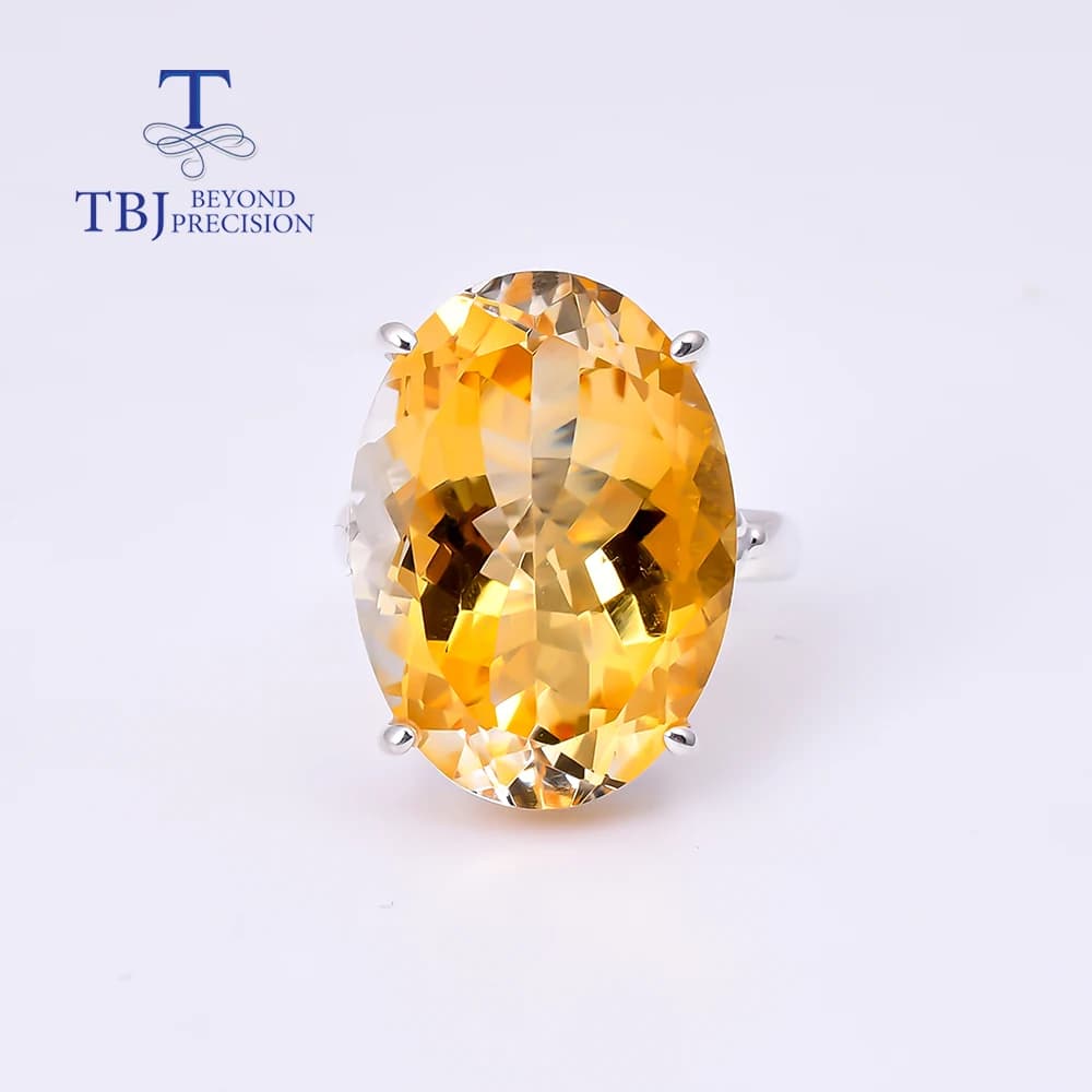 Anello Artigianale 2026 con Citrino Naturale Ovale da 17,5 carati, Gioiello Semplice in Argento Sterling 925 per Donna, Idea Regalo