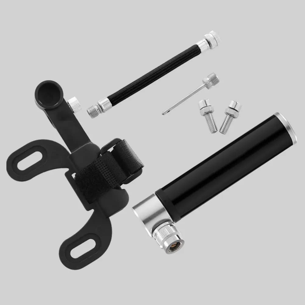 Set di Mini Pompe per Pneumatici Bici, Gonfiatore Portatile in Lega di Alluminio, Pompa d'Aria Compatta per Ciclismo, Strumento Manuale per Riparazione Pneumatici da Montagna e Strada