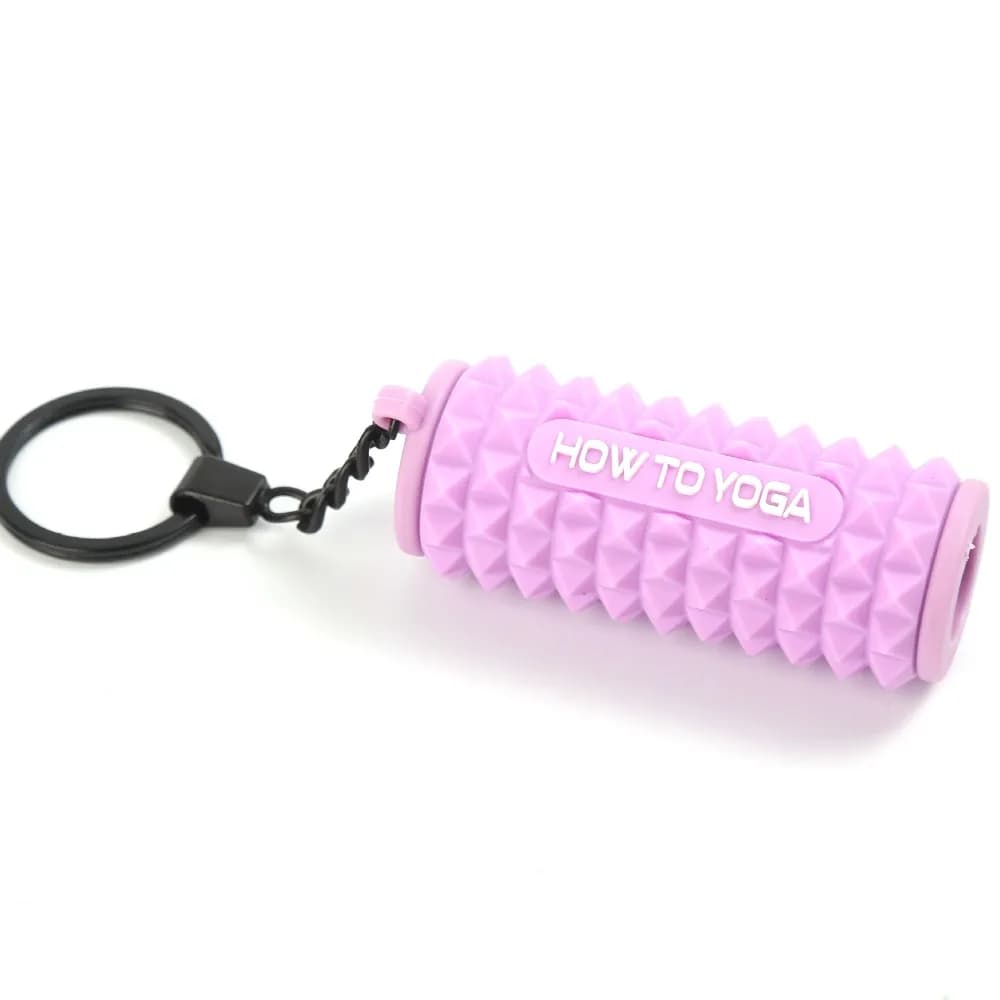 Massage with fingers Mini keyring with foam roller Sports style Muscle relax Bag decoration with Keichain ring shaped foam roller