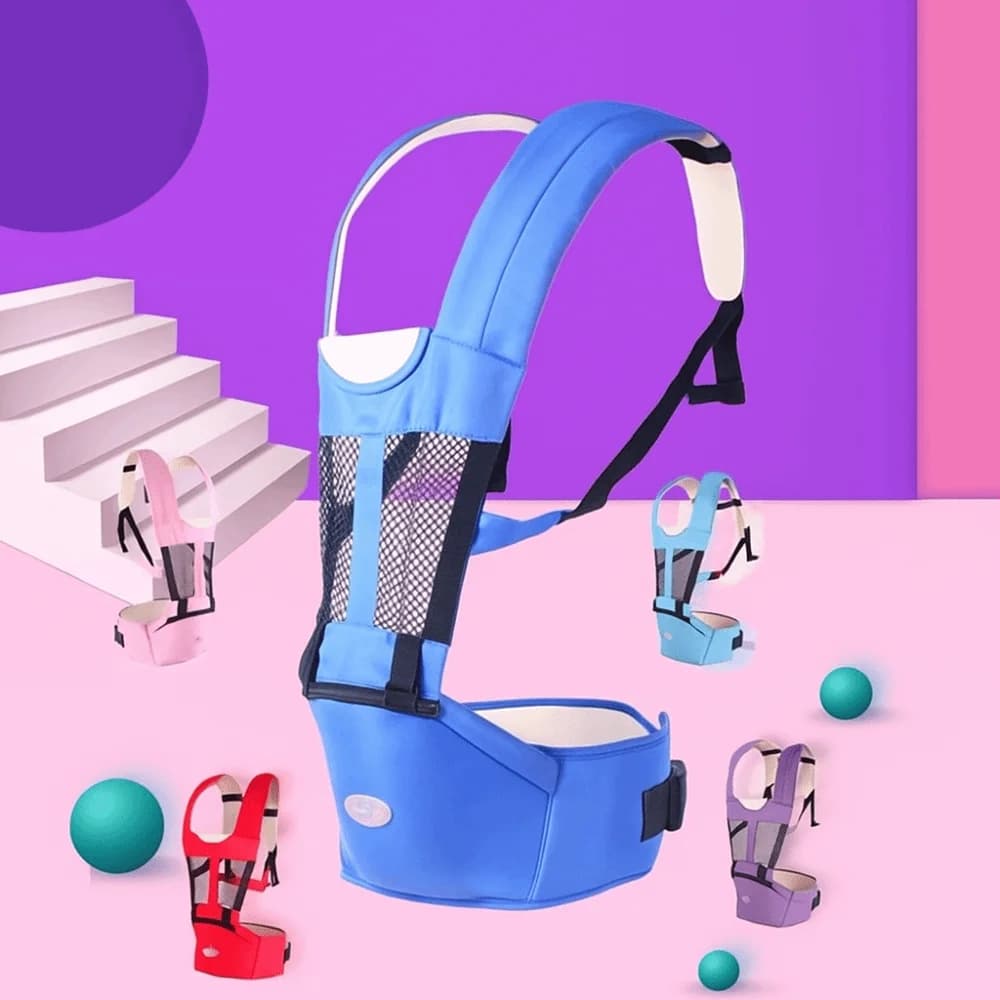 Marsupio per neonato con supporto frontale in materiale morbido Design a imbracatura Sgabello per marsupio per marsupio ergonomico a 360°