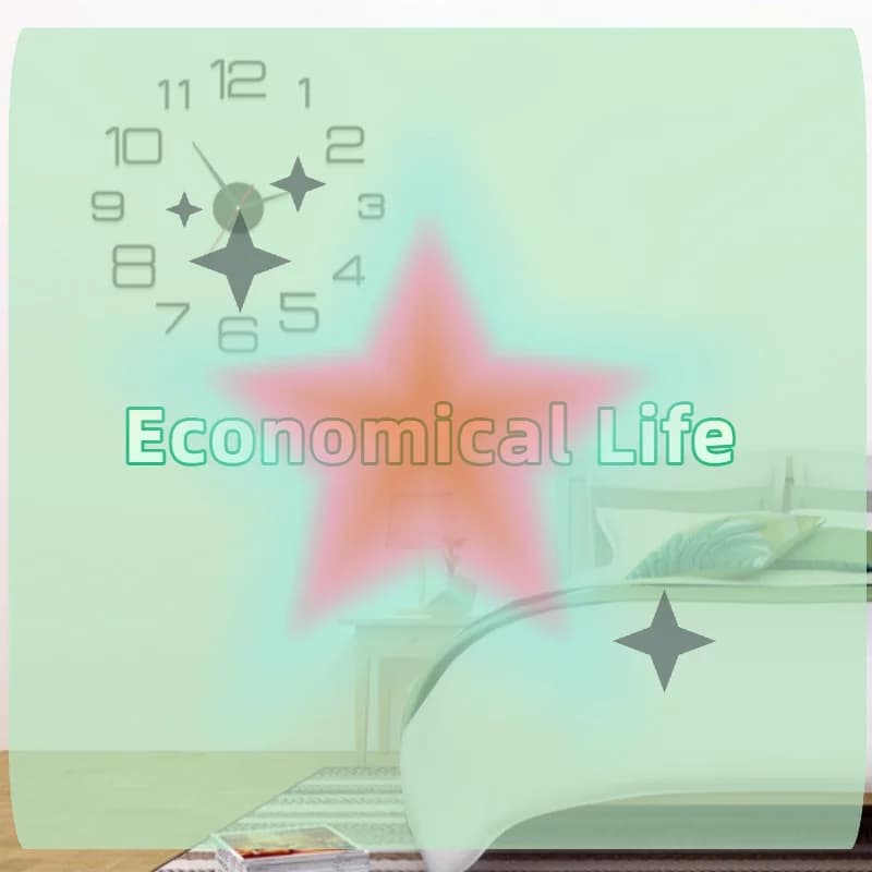 Orologio da Parete 3D Creativo Fai-da-Te, Adesivi Luminosi Senza Cornice, Orologio Digitale Silenzioso per Soggiorno e Ufficio, Decorazione Murale