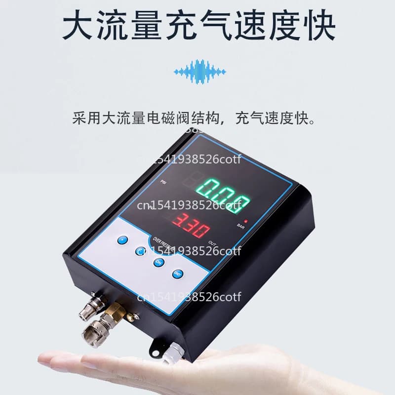 Gonfiatore automatico per pneumatici per auto con tata per pneumatici, gonfiatore con display digitale montato a parete