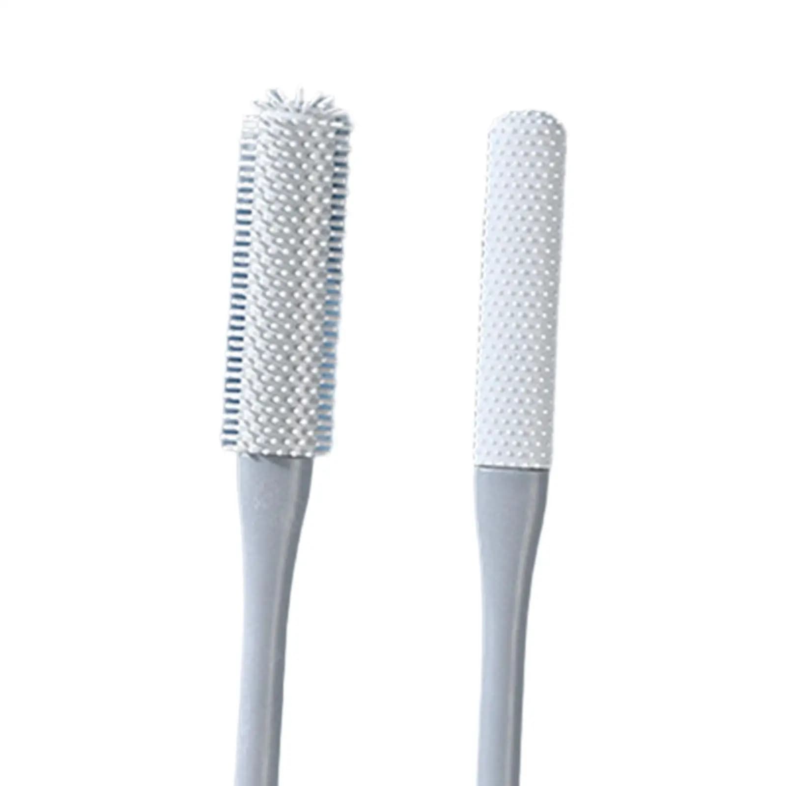 Soft Bristle Toe Scrubber with Extended Handle for Foot Care