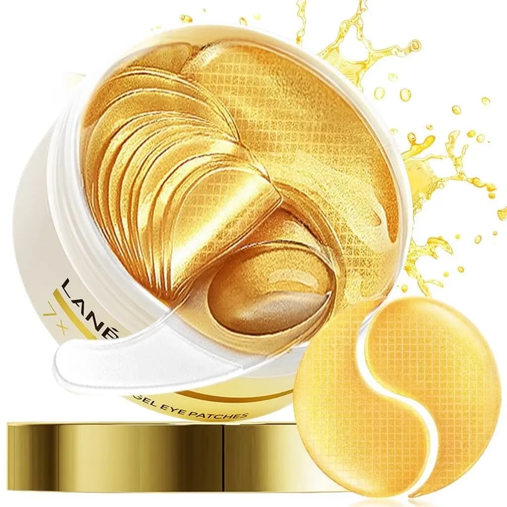 LANBENA 24K Gold Collagen Gel Eye Mask Patch Shades wrinkles of eyes Reduces eye bags and shiners Eye care Eye mask 60 pieces