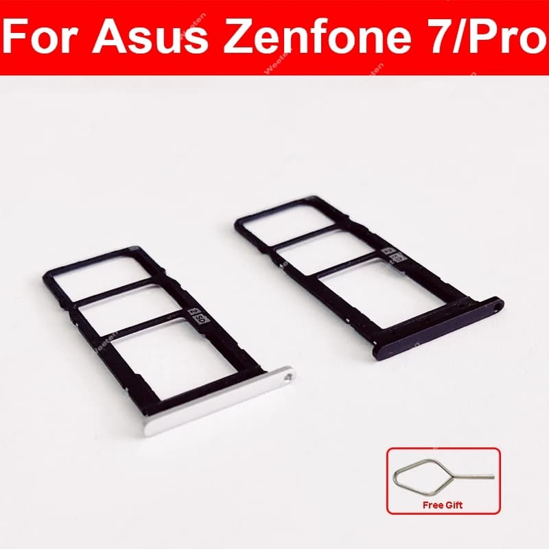 Vassoio della scheda SIM per Asus Zenfone 7 7 Pro ZS670KS ZS671KS Vassoio della scheda Lettore Adattatore Sim Card Vassoio Slot Holder Sostituzione