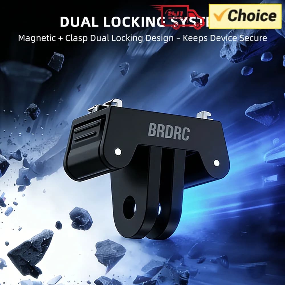 Magnetic Quick Release Mount For Ace Pro/2/X5 Camera Tripod Connector Port Magnet Latch Adapter w/ Secure Claw-Lock Accessory