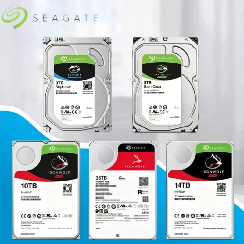 For Seagate IronWolf 3.5" SATA3 NAS Hard Drive 4TB 6TB 8TB 10TB 14TB 16TB 7200RPM 6GB/s Internal Storage HDD In Stock