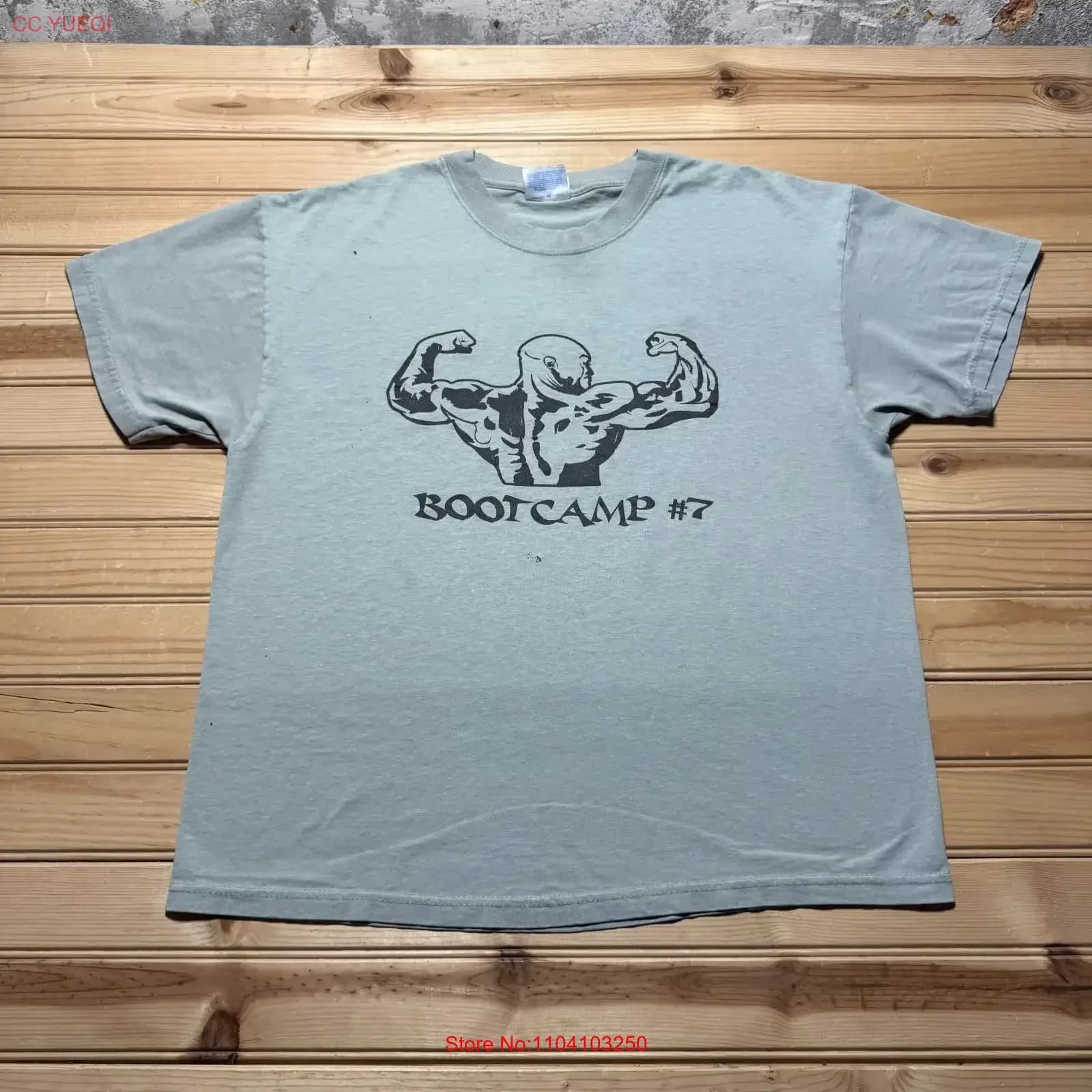 T-shirt vintage anni '80 Boot Camp 7 Bodybuilding Pain Ain't Squat, taglia L, vintage, lavata, con grafica di design, streetwear