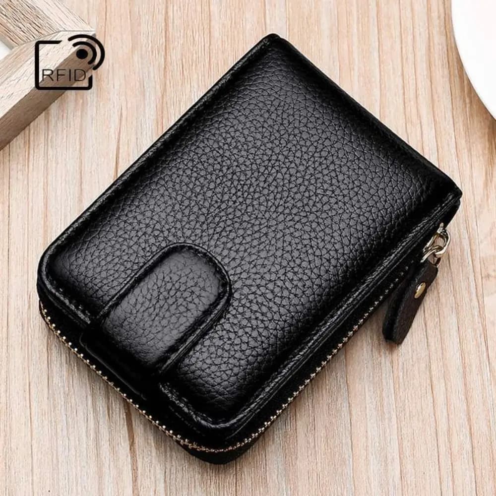 Porta carte Rfid alla moda Borsa per carte in pelle RFID NFC Borsa per soldi unisex