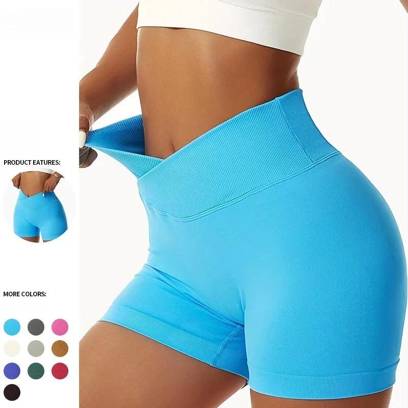 High Waist Women's Short Cycling Shorts For Fitness Training, Yoga Clothing, Running, Seat Lifting, Training, Leggings