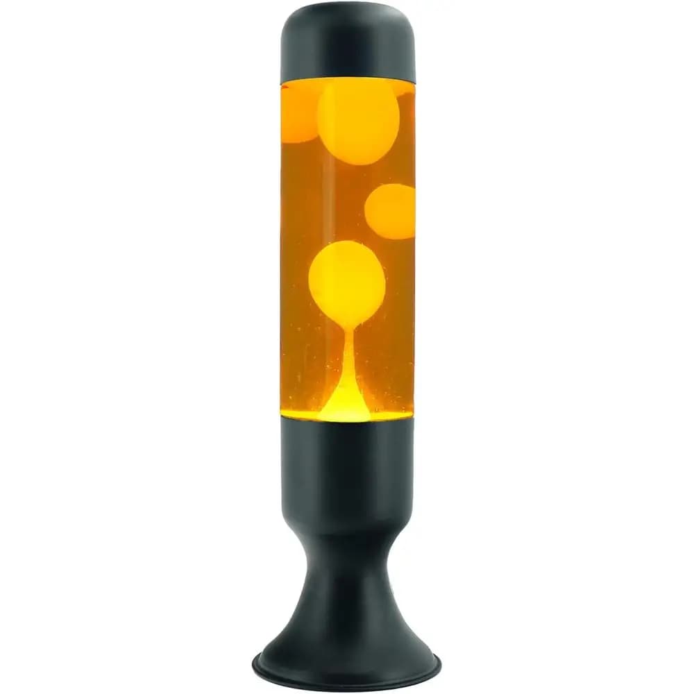 Lampade zhrisezlava da 16 pollici, cera gialla in lampada a movimento liquido arancione, luce notturna rilassante, illuminazione d'atmosfera per camera da letto o soggiorno, A