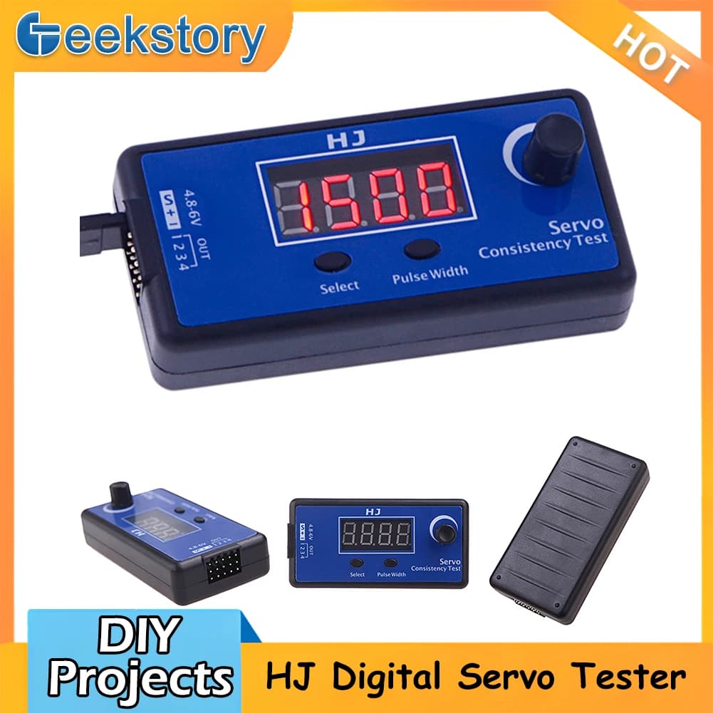Servo tester digitale HJ con display LCD Dispositivo di controllo della consistenza ESC portatile per strumento tester per auto aereo elicottero RC