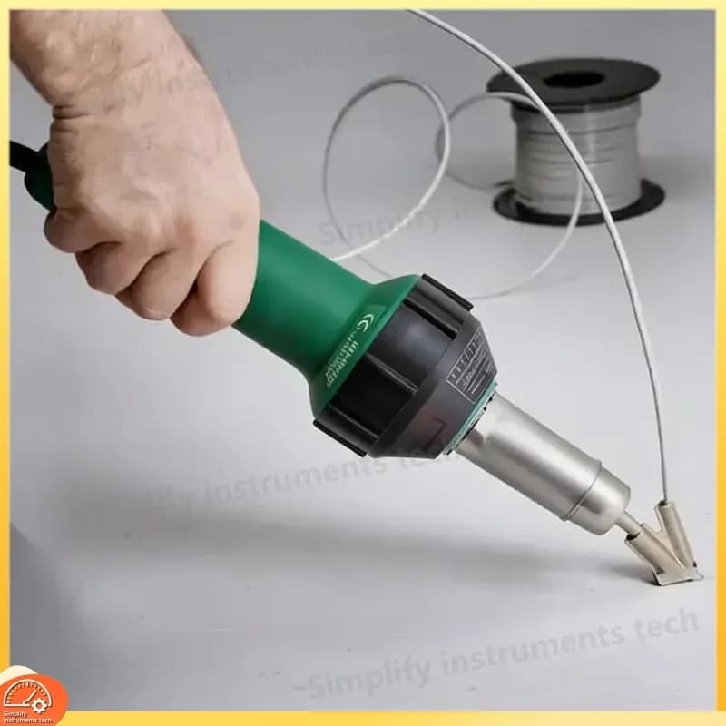Hot Air Plastic Welder Gun PVC Vinyl Floor Repair Kit Heating Tool for Linoleum Tarpaulin Membrane Welding Rods DIY Handheld