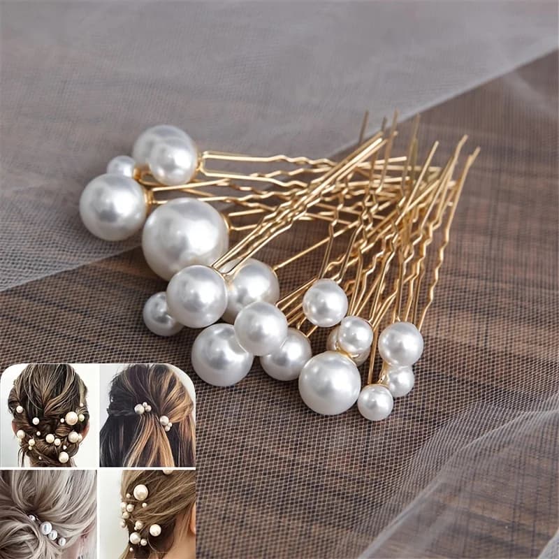 18 pieces hair drills with bridal pearls for women bridal hair accessories fashion women hair clips many wedding hair jewelry