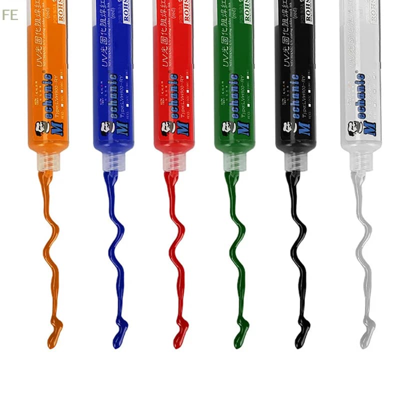 [F] 6 Colors Oil UV Photosensitive Solder Mask Ink BGA PCB Motherboard Paint Prevent Corrosive Arcing