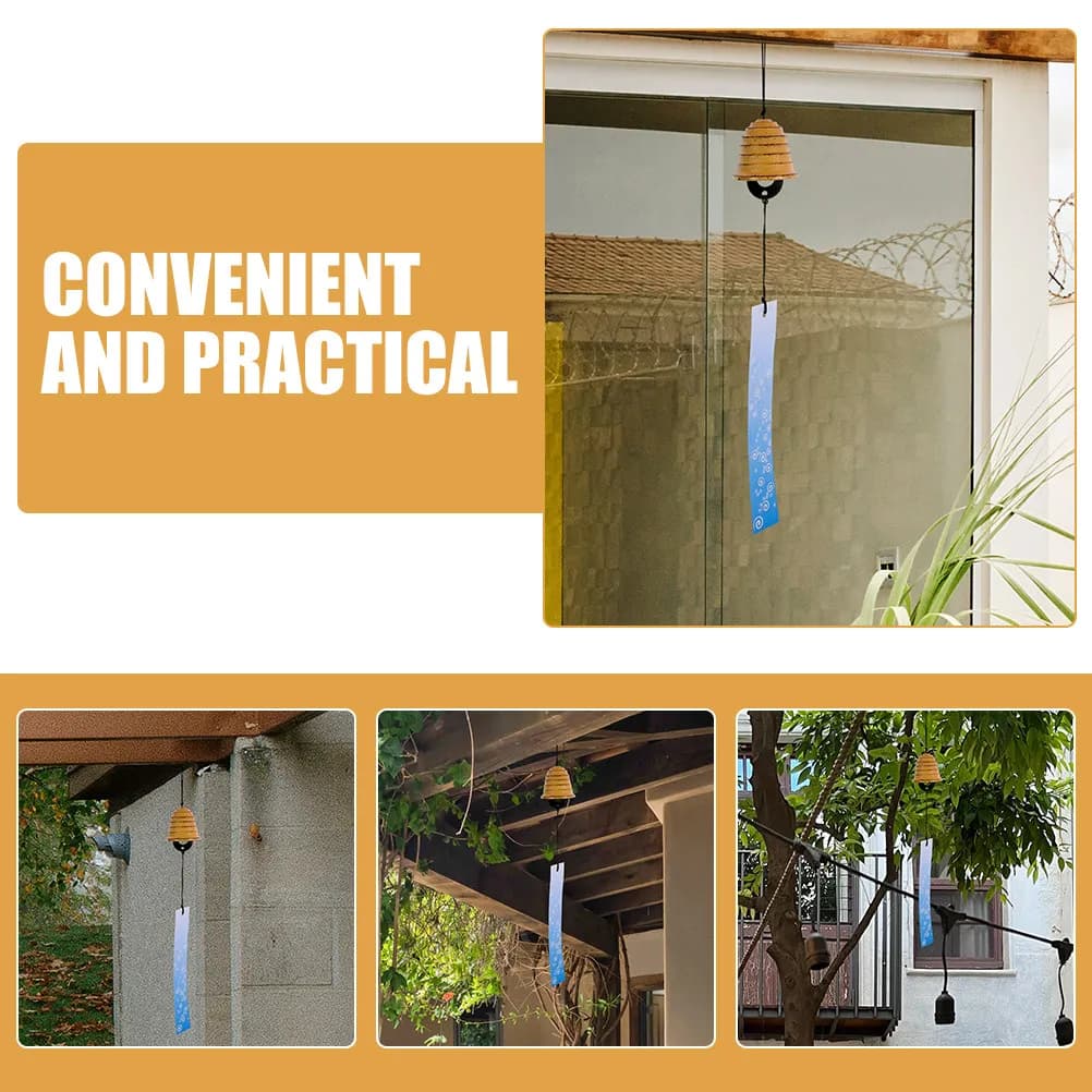 2Pcs Window Wind Chime Retro Metal Bells Sweet Sound Compact Size Lightweight Home Crafts Festival Decor Retro Wind Chime