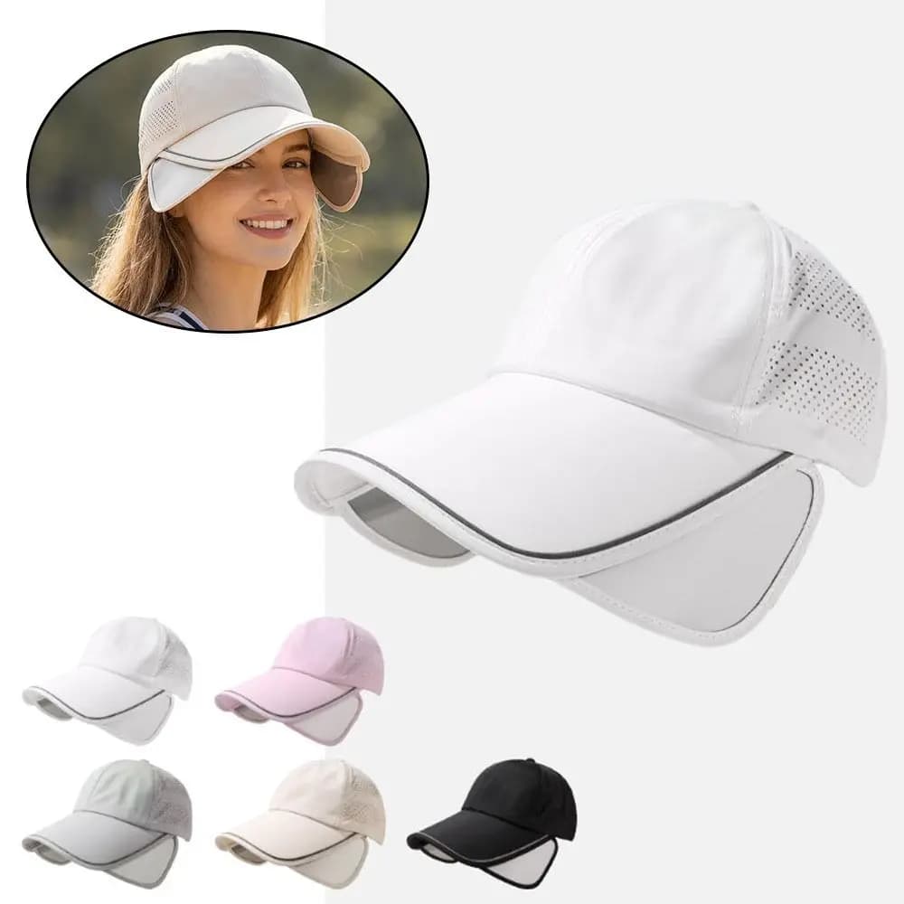 Cappello da baseball portatile a tesa larga, protezione solare, cappelli da sole retrattili, anti-UV, ad asciugatura rapida, per golf, tennis, unisex
