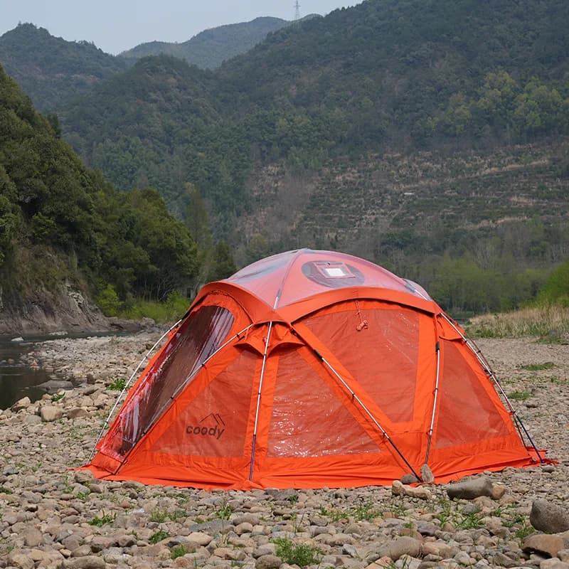 Tenda ad apertura rapida con staffa sferica, tenda da campeggio per grandi spazi, portatile pieghevole antivento e antipioggia