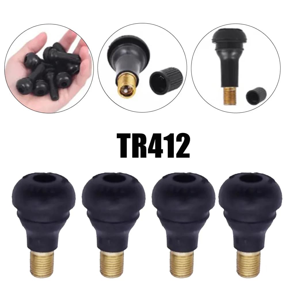 4 pz Universale TR412 Snap-in Gomma Auto Vuoto Pneumatico Tubeless Valvola del Pneumatico Steli Per Auto Moto ATV Ruota Accessori