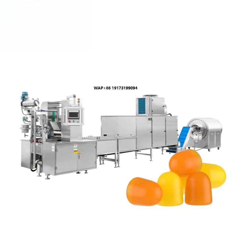 Linea di Produzione di Caramelle Gommose Vitaminiche 20-600kg/h, Macchina per la Produzione di Gommose alla Pectina per Fabbriche di Integratori, Macchina per Caramelle Senza Zucchero