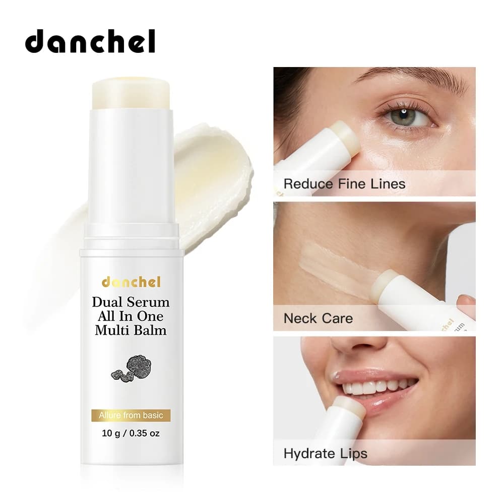 Stick Multi-Balsamo Vegano al Collagene e Vitamina C 3-in-1, Idratante e Lenitivo per Zone Secche, Siero in Stick per una Finitura Radiosa, Cura della Pelle